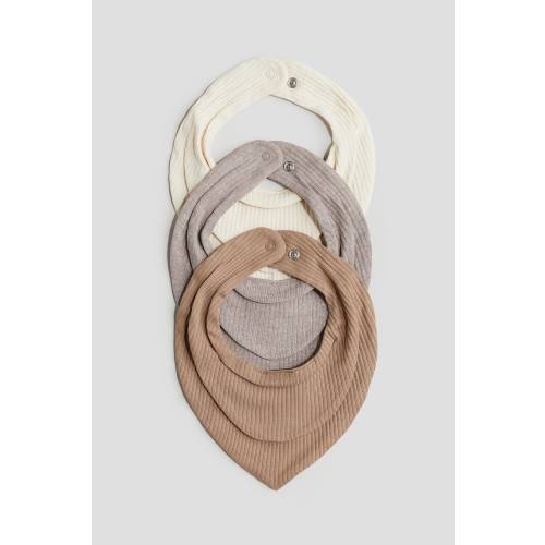 3-PACK RIBBED TRIANGULAR SCARVES