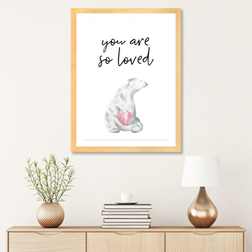East Urban Home You Are So Loved Polar Bear - Graphic Art Print | Wayfair