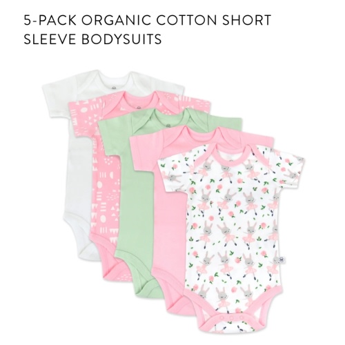 5-Pack Organic Cotton Short Sleeve Bodysuits | Honest Baby Clothing
