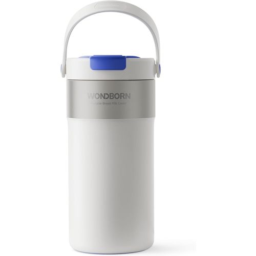 Portable Breast Milk Cooler, 4 Ice Rings, 360°Cooling with Vacuum Lid, Safe Chill for 30H+, 22oz Large Capacity with 2 Bottles, Rapid Chill to 40℉, Extra Wide Opening, Ideal for Work & Travel