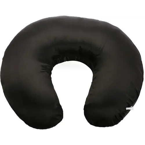 Pro Goleem Satin Nursing Pillow Cover Silk Feeling Soft Feeding Pillow Slipcover for Breastfeeding Moms Fits Standard Infant Nursing Pillow or Positioner Black