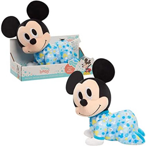 Disney Baby Musical Crawling Pals Plush, Mickey Mouse, Interactive Crawling Plush, Stuffed Animal, by Just Play