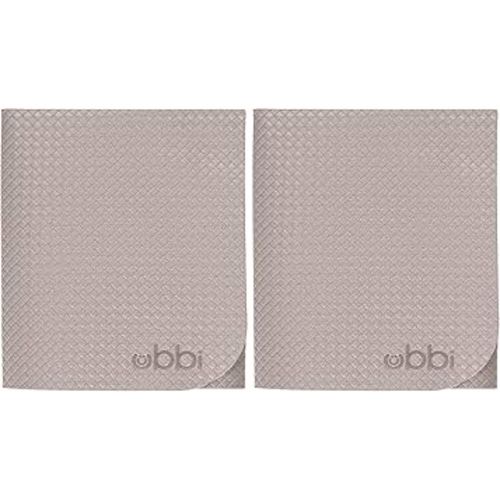 Ubbi On-The-Go Diaper Changing Baby Mat, Soft and Comfortable Diaper Bag Accessory Must Have for Newborns, Easy to Clean, Portable Folding Pad, Baby Traveling Accessories, Taupe (Pack of 2)