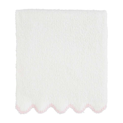 Pink Scallop Chenille Blanket