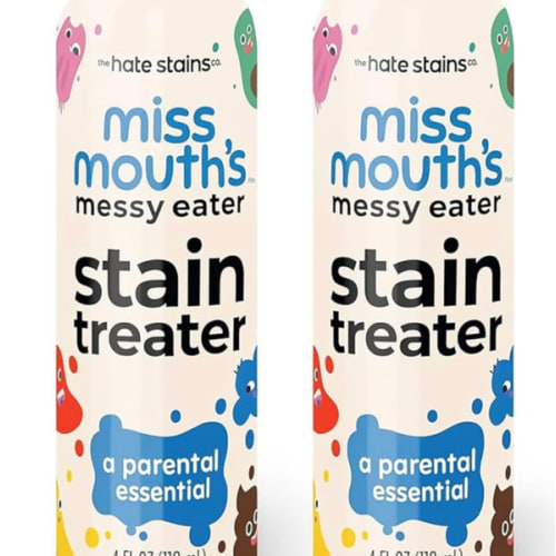 Miss Mouth's Messy Eater Stain Treater Spray - 4oz 2 Pack Stain Remover - Newborn & Baby Essentials - No Dry Cleaning Food, Grease, Coffee Off Laundry, Underwear, Fabric