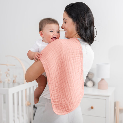 Pack of 6 Absorbent Muslin Burp Cloths For Babies