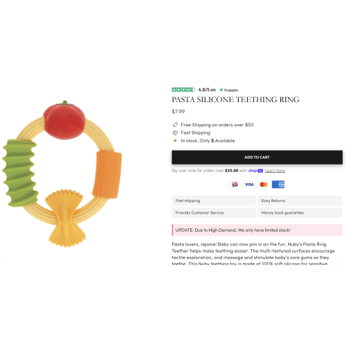 Italian teething ring
