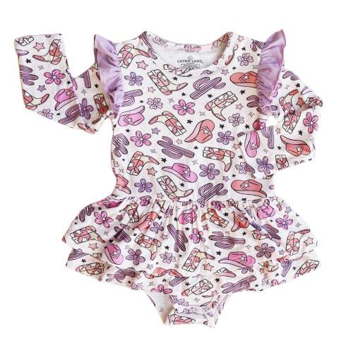 Ruffle Skirt Bodysuit | Buckaroo Cowgirl