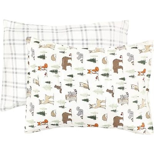 Hudson Baby Unisex Baby and Toddler Cotton Toddler Pillow Case, Forest Animals, One Size