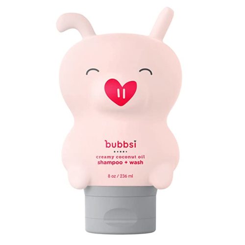 Bubbsi Creamy Coconut Oil Baby Shampoo & Wash | Light Natural Scent | Won't irritate eyes | Organic Coconut Oil + Shea | Gentle, Sulfate-free, Nourishing | Cradle Cap, Eczema (Refillable bottle, 8oz) - 8.00 Fl Oz (Pack of 1)