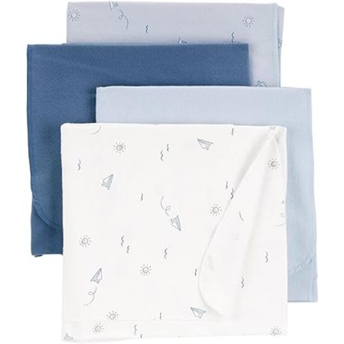 Carter's Baby 4-Pack Receiving Blankets (Blue)