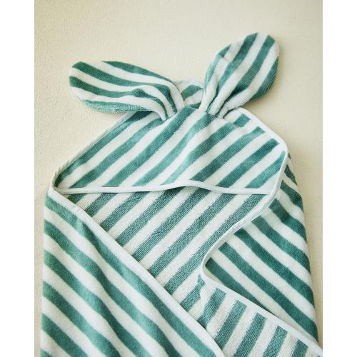 CHILDREN’S STRIPED VELOUR HOODED TOWEL | Zara Home United States of America