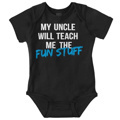 Brisco Brands My Uncle Will Teach Me The Fun Stuff Baby Romper Boys or Girls