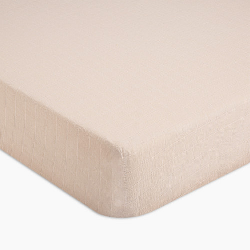 Crane Baby Cotton Muslin Crib Fitted Sheet - Dessert Rose
