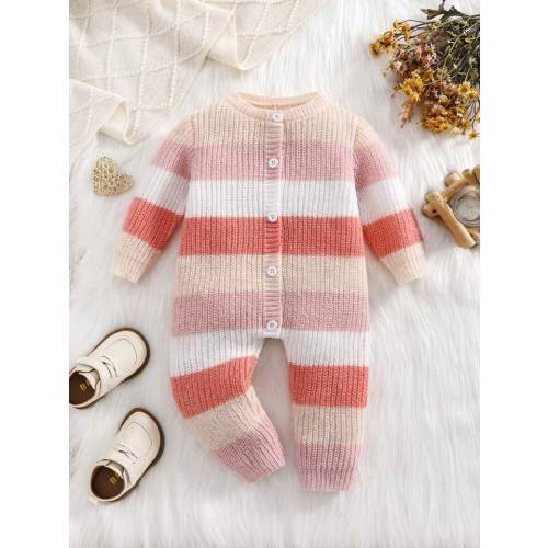 Striped Knitted Jumpsuit