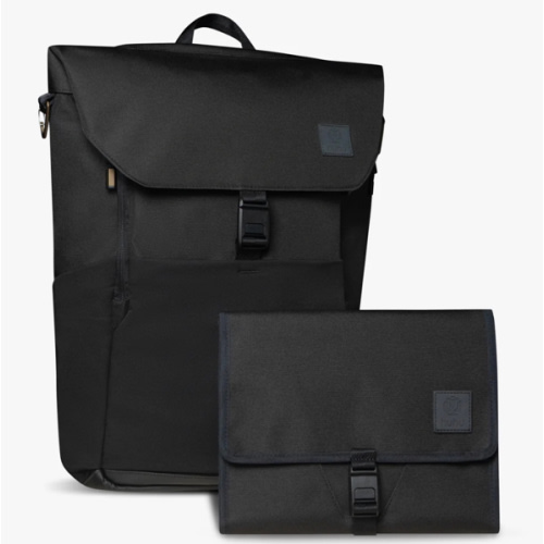Everyday Diaper Backpack & Changing Wallet Bundle / Mid(dle of the)night Black