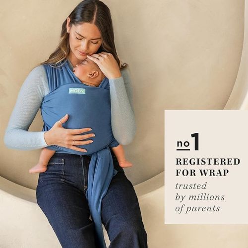 Moby Wrap Baby Carrier | Classic | Baby Wrap Carrier for Newborns & Infants | #1 Baby Wrap | Baby Gift | Keep Baby Safe & Secure | Adjustable for All Body Types | Perfect for Mom & Dad | Ocean