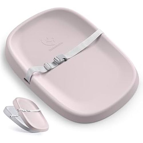 Bellababy Baby Changing Pad, Soft & Comfortable, Easy to Clean, Lightweight & Portable, Waterproof Diaper Changing Pad, Non-Slip, Polyurethane (PU), 27.6” x 19.2” x 2.9”, Pink