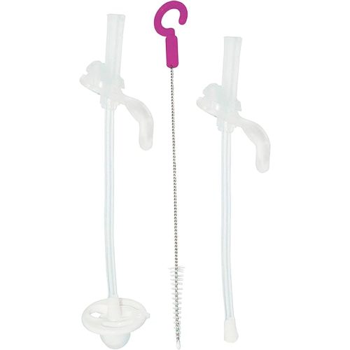 b.box Sippy Cup Replacement Straw Pack | Includes 1 Standard Straw, 1 Weighted Straw, and 1 Cleaning Brush | Fits Sippy Cups