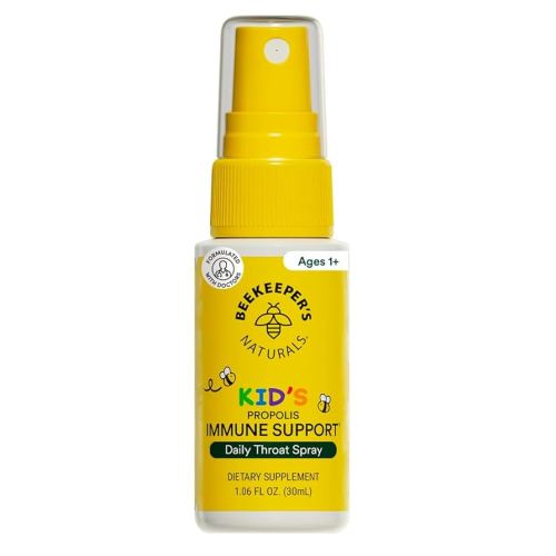 Kids Propolis Throat Spray - Natural Immune Support & Sore Throat Relief - by BEEKEEPER'S NATURALS - Has Antioxidants & Gluten-Free (1.06 oz) Pack of 1 (Kids)