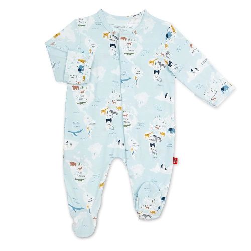 Magnetic Me Footie Pajamas Soft Modal Baby Sleepwear with Quick Magnetic Fastener | Boys and Girls Sleeper Preemie-24 Months