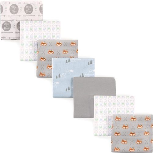 Luvable Friends Unisex Baby Cotton Flannel Receiving Blankets, Wild & Free, One Size