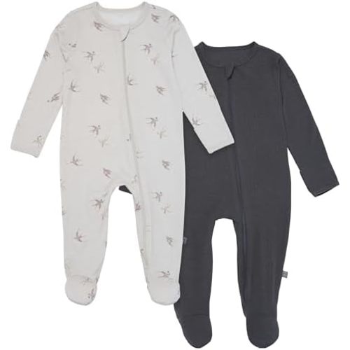 Modern Moments by Gerber Unisex Baby 2-Pack Sleep 'N Play with Mitten Cuffs