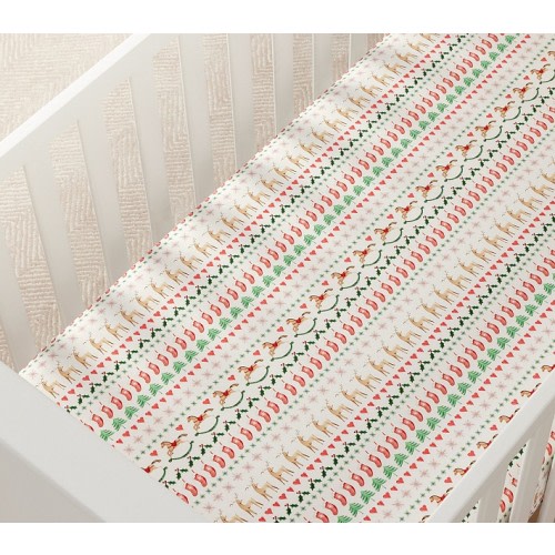Holiday Fair Isle Organic Crib Fitted Sheet