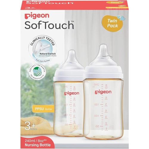 SOFTOUCH BPP Nursing Bottle PPSU 240ML Twin Pack L