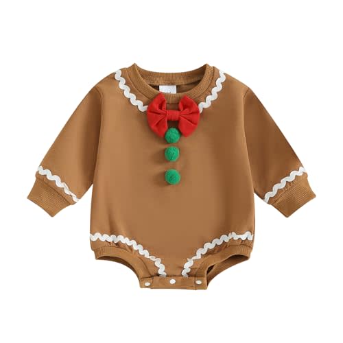 Gender Neutral Newborn Baby Boy Girl Christmas Outfit Xmas Bubble Romper Onesie Toddler Infant Fall Winter Clothes