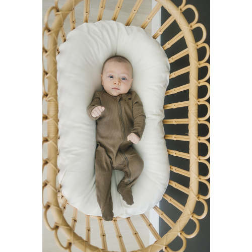 Cocoa Organic Cotton Ribbed Zipper