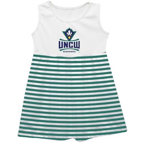 UNC Wilmington Seahawks Vive La Fete Girls Infant Striped Tank Top Dress - Green