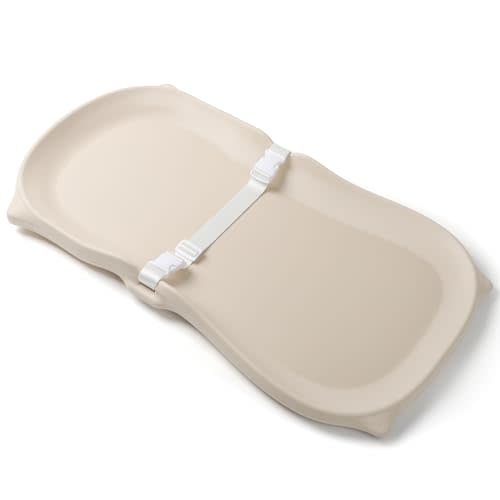NICEMER Baby Changing Pad Wipeable & Waterproof, Soft & Non-Slip Adjustable Safety Belt, Changing Table and Dresser, Use for Changing Diaper Clothes Massage Apply Moisturizer, Oat Cat Conpect Design