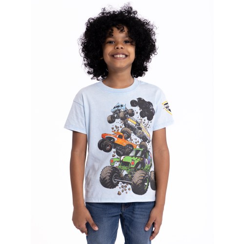Monster Jam Toddler Boys Short Sleeve Crewneck T-Shirt, Sizes 2T-5T