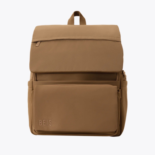 BÉIS 'The Ultimate Diaper Backpack' in Camel - Diaper Bag Backpack in Camel Brown
