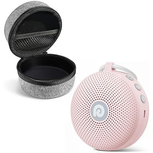 Dreamegg D11MAX Pink Bundle with Portable Travel Case - Portable White Noise Sound Machine for Baby Adult, Crush-Resistant Travel Case Provides Protection from Scratches & Water Splashes