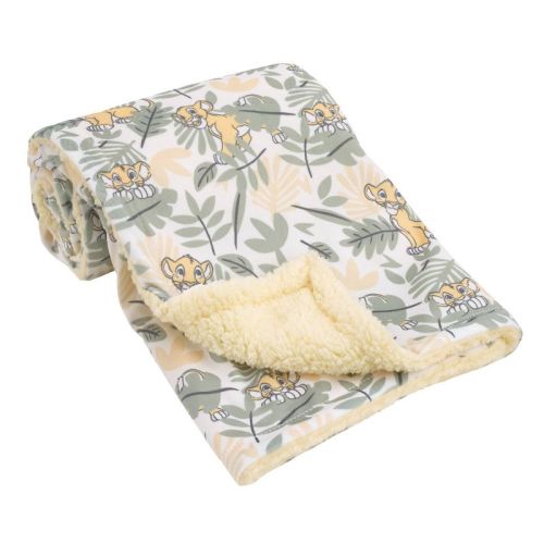 Disney Lion King Super Soft Baby Reversible Blanket With Faux Shearling - Black