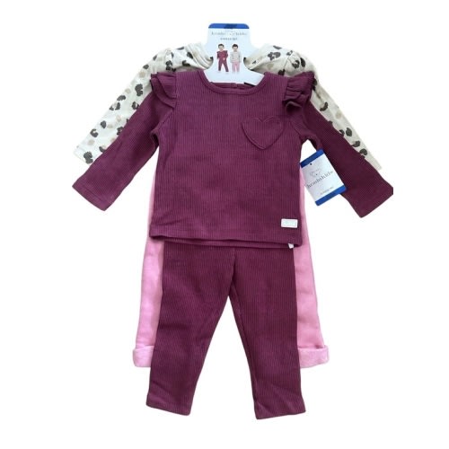 Koala Kids 4-piece Set Purple violet Rose Baby Girl 12 Months NWT