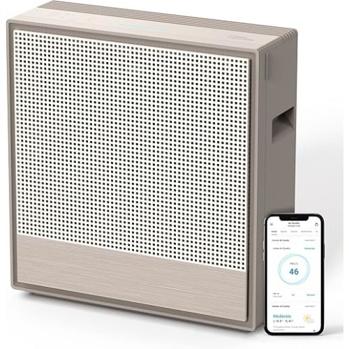 COWAY Air Purifiers for Home Large Room Up to 930 ft², Washable Pre-Filter and True HEPA Filter for Smoke, Allergies, Pet Dander, Odor, AQI, App Control, Smart & Rapid Mode, 3yr Warranty, 250S