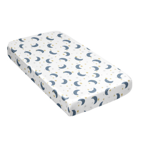 Sweet Jojo Designs Moon Bear Satin Fitted Crib Sheet | Wayfair
