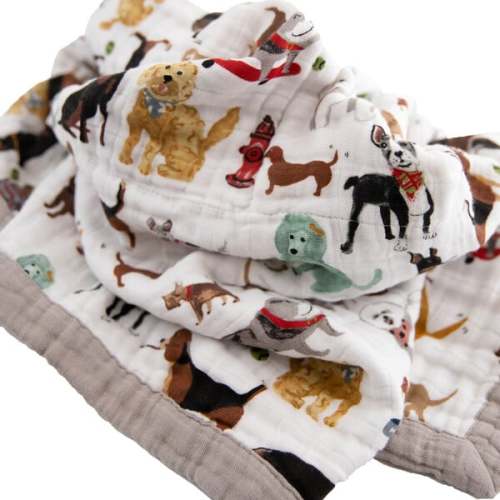Cotton Muslin Baby Quilt, Woof - Little Unicorn | Maisonette
