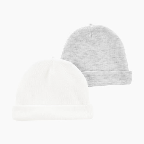 Carter's Caps (2 Pack) - Grey/White, 0-3M