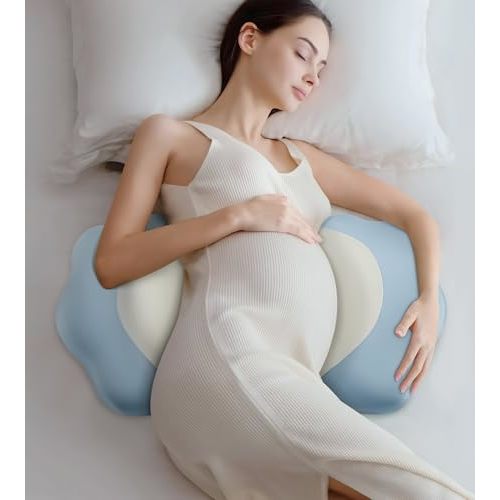 Memory Foam Maternity Pillow for Sleeping, Pregnancy Pillows Support for Back Belly HIPS, Adjustable Travel Wedge Pillow for Pregnant Women, Side Spleeping Pregnant Pillows with Pillowcase
