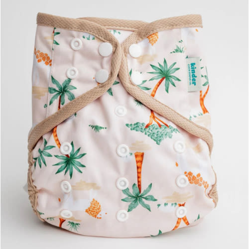 Kinder | Wipeable Cloth Diaper Cover, Grows with your Baby — Safari