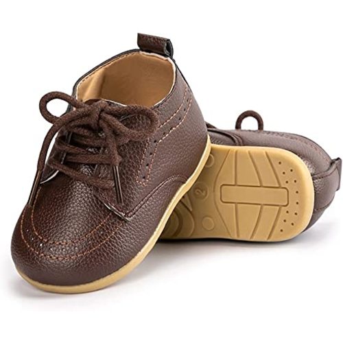 Miamooi Infant Baby Boys Girls Loafers Classic PU Leather Wedding Dress Shoes Toddler Brogue Formal Flat Lazy Crib Oxford First Walking Christening Shoe