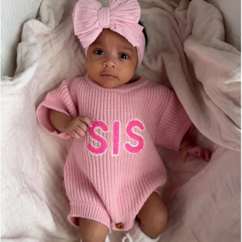 Sis Sweater Romper, Pink – SpearmintLOVE 0-6M