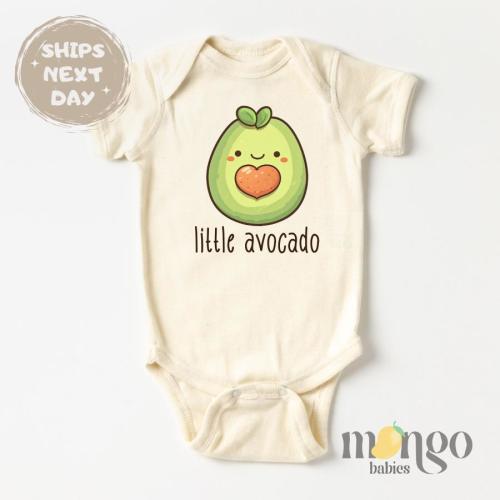 Cute Avocado Baby Bodysuit Little Avocado Baby Clothes Avocado Tshirt Toddler Sweater Cute Gift Baby Shower Gift for Newborn Outfit Food Pun