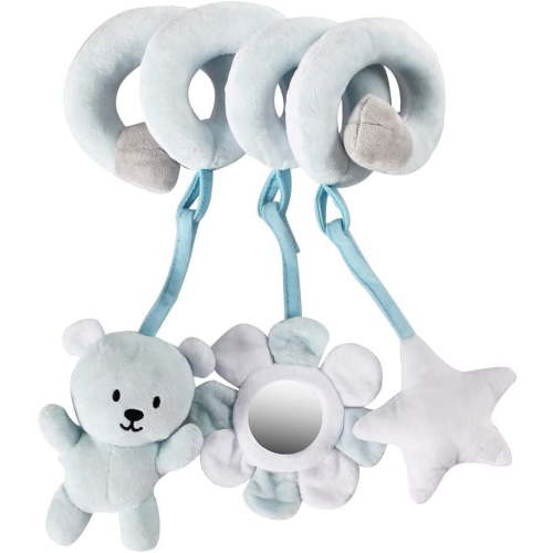 Car Seat Toys for Babies 0-6 Months Infant Toys, Spiral Stroller Toys for Newborn Baby 0-3 Months, Activity Hanging Toys for Car Seat Stroller Bar Crib Bassinet Mobile (Pink Beer)
