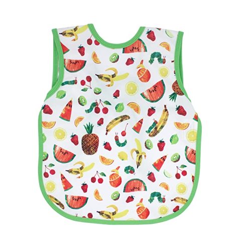 BapronBaby Eric Carle Tropical Fruit Bapron - No Neck Tie Safer Bib for Baby & Toddler - Soft Waterproof Stain Resistant - Machine Washable - Sz Baby/Toddler 6m-3T