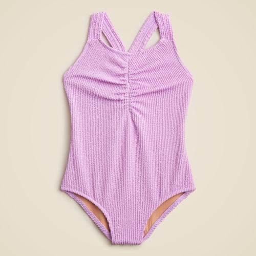 Girls' smocked one-piece swimsuit, Muted Orchid - size 2